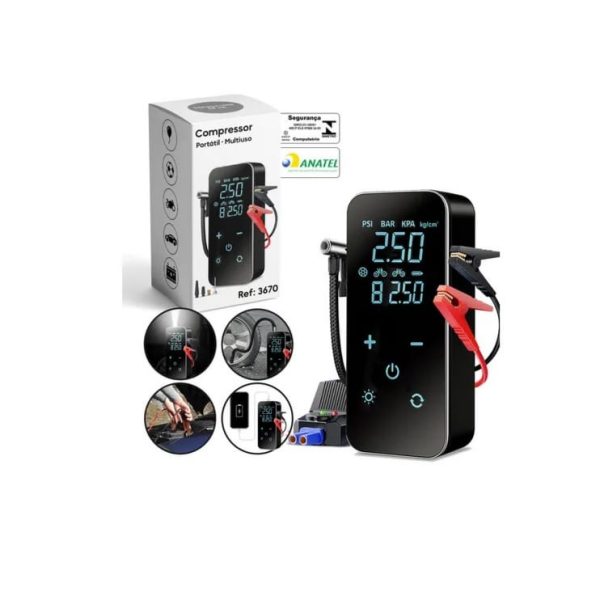 Second image of B&G Digital Portable Air Compressor with USB-C & LCD Display 360