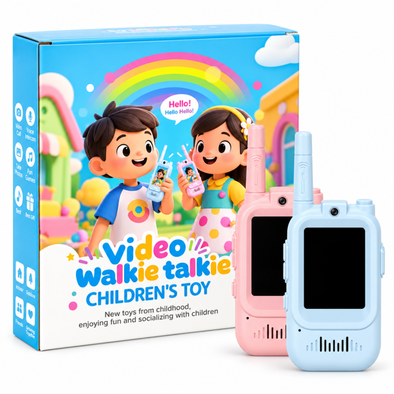 Kids 2-Inch Screen Video Walkie Talkie Set with Camera, Voice Changer & Rechargeable Battery  367